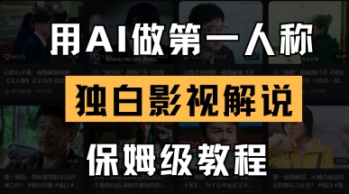 用AI做第一人称独白影视解说,手把手教学,保姆级教程_码库网赚