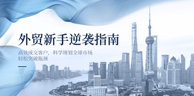 （14201期）外贸新手逆袭指南：高效成交客户，科学规划全球市场，轻松突破瓶颈_码库网赚